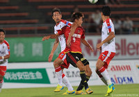 交代出場で果敢にゴールを狙った安 柄俊（金沢）【明治安田Ｊ２ 第25節 金沢vs熊本】