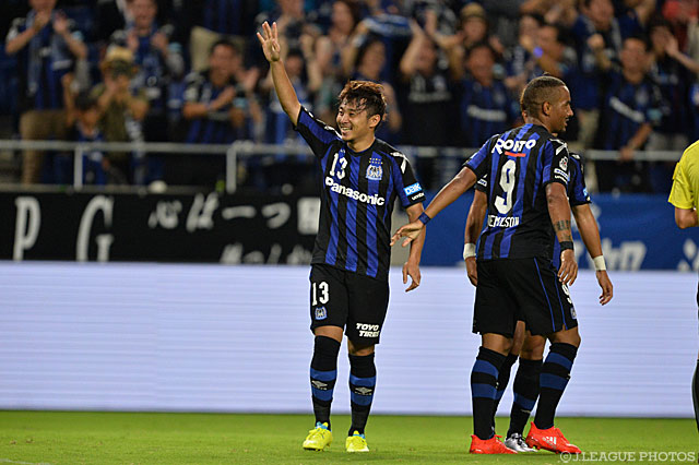 豪快なミドルシュートで決勝点を決めた阿部 浩之（Ｇ大阪）【明治安田Ｊ１ 2nd 第6節 Ｇ大阪vs広島】