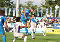 71分に貴重な決勝ヘッドを決めた呉 大陸（秋田）【明治安田Ｊ３ 第19節 秋田vs藤枝】