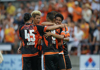 35分に先制ゴールを決めた鄭 大世（清水）【明治安田Ｊ２ 第26節 清水vs岐阜】