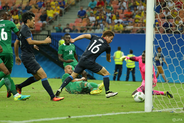 後半途中から出場し、3点目を決めた浅野 拓磨（アーセナル）【リオ五輪 グループステージ 第1節 U-23ナイジェリアvsU-23日本】