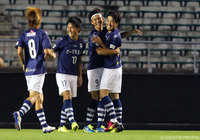 先制点で今季通算得点を9とし、得点ランキング単独トップに立った藤本 憲明（鹿児島 #9）【明治安田Ｊ３ 第20節 Ｃ大23vs鹿児島】