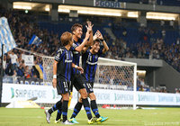 90+2分に決勝ヘッドを決めた途中出場の長沢 駿（Ｇ大阪）【明治安田Ｊ１ 2nd 第7節 Ｇ大阪vs鳥栖】