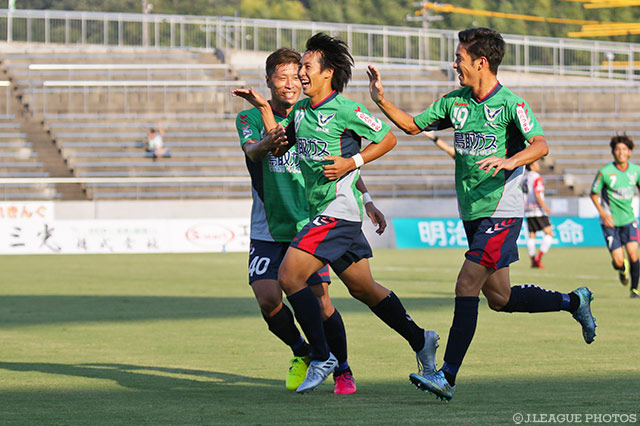 シーソーゲームの幕開けとなる先制点を挙げた河合 秀人（鳥取）【明治安田Ｊ３ 第20節 鳥取vs盛岡】