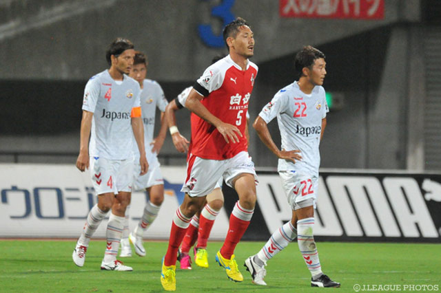 後半アディショナルタイムに意地の一発を決めた植田 龍仁朗（熊本）【明治安田Ｊ２ 第27節 熊本vs長崎】