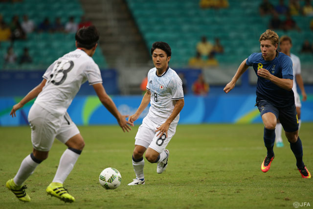 先発出場を果たした大島 僚太（川崎Ｆ）は矢島の決勝点をアシスト【リオ五輪 グループステージ 第3節 U-23日本vsU-23スウェーデン】