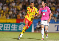 2試合連続ゴールを狙った新戦力のロドリゴ（北九州）【明治安田Ｊ２ 第28節 北九州vs千葉】