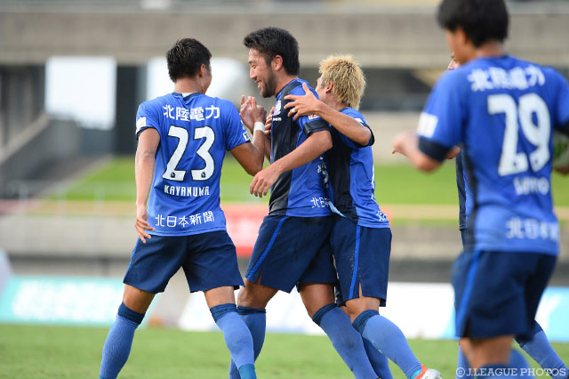 2得点を決め、3試合ぶりの白星に貢献した三上 陽輔（富山）【明治安田Ｊ３ 第5節 富山vs鳥取】