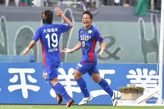 クロスを頭で合わせ先制点を決めた大﨑 淳矢（徳島）【明治安田Ｊ２ 第29節 岐阜vs徳島】