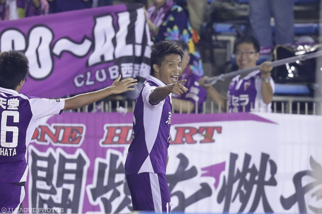 見事な反転から決勝ゴールを決めた有田 光希（京都）【明治安田Ｊ２ 第29節 京都vs町田】