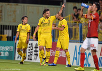 貴重な追加点をあげたクリスティアーノ（柏） 【明治安田Ｊ１ 2nd 第9節 柏vs名古屋】