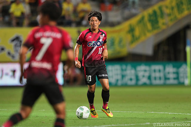 リオ五輪から戻り、先発フル出場を果たした矢島 慎也（岡山）【明治安田Ｊ２ 第30節 千葉vs岡山】