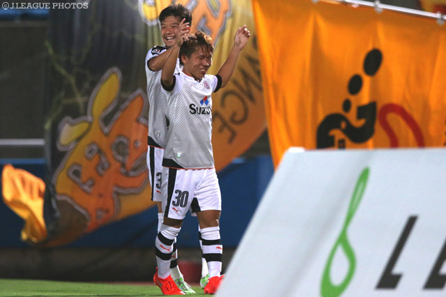 6試合ぶりの出場で先制ゴールを挙げた金子 翔太（清水）【明治安田Ｊ２ 第30節 横浜FCvs清水】