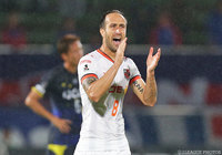 前半終了間際に同点弾を押し込んだドラガン ムルジャ（大宮）【明治安田Ｊ１ 2nd 第10節 甲府vs大宮】