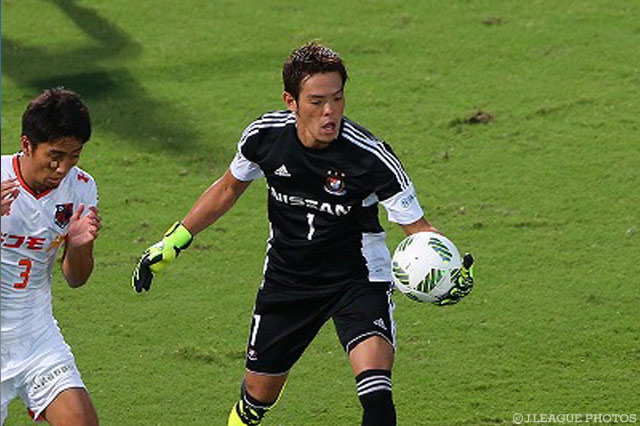 第1戦に続いてゴールを死守する榎本 哲也（横浜FM）【ＹＬＣ 準々決勝 第2戦 横浜FMvs大宮】