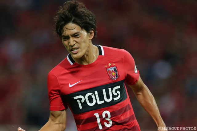 鮮やかにこの試合2点目のゴールを決めた高木 俊幸（浦和）【ＹＬＣ 準々決勝 第2戦 浦和vs神戸】