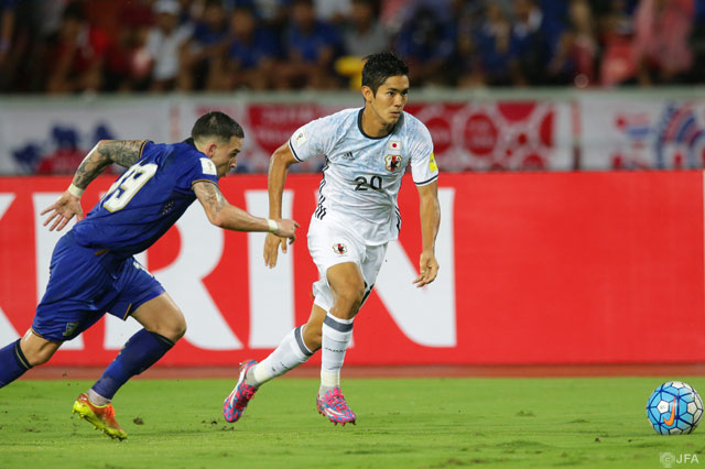 途中出場した武藤 嘉紀（マインツ）は久しぶりの代表復帰となった【ロシアＷ杯 アジア最終予選 タイvs日本】