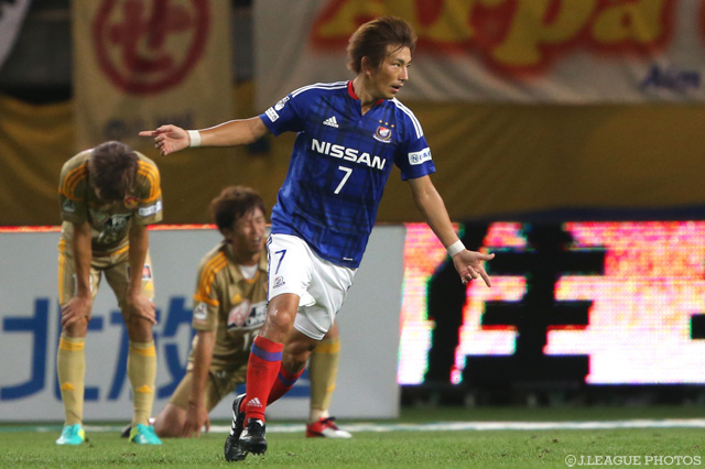 今季リーグ戦初ゴールが貴重な決勝点となった兵藤 慎剛（横浜FM）【明治安田Ｊ１ 2nd 第11節 仙台vs横浜FM】