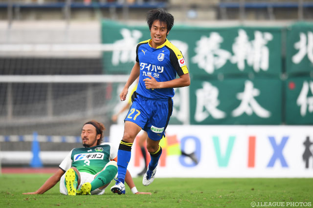 追加点を決め、2試合連続得点の三平 和司（大分）【明治安田Ｊ３ 第21節 相模原vs大分】