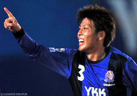 CKから先制ヘッドを押し込んだ代 健司（富山）【明治安田Ｊ３ 第21節 富山vs藤枝】