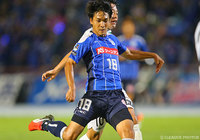 ポスト直撃の惜しいシュートを放った白井 永地（水戸）【明治安田Ｊ２ 第31節 水戸vs東京Ｖ】