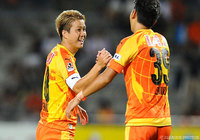 復帰初戦で直接FKを鮮やかに決めた大前 元紀（清水）【明治安田Ｊ２ 第31節 清水vs山形】