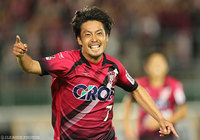 89分に値千金の決勝点を決めた伊藤 大介（岡山）【明治安田Ｊ２ 第31節 岡山vs山口】