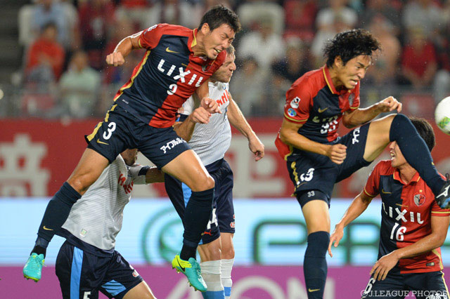 打点の高いヘディングシュートで今季初得点を挙げた昌子 源（鹿島）【明治安田Ｊ１ 2nd 第12節 鹿島vs磐田】