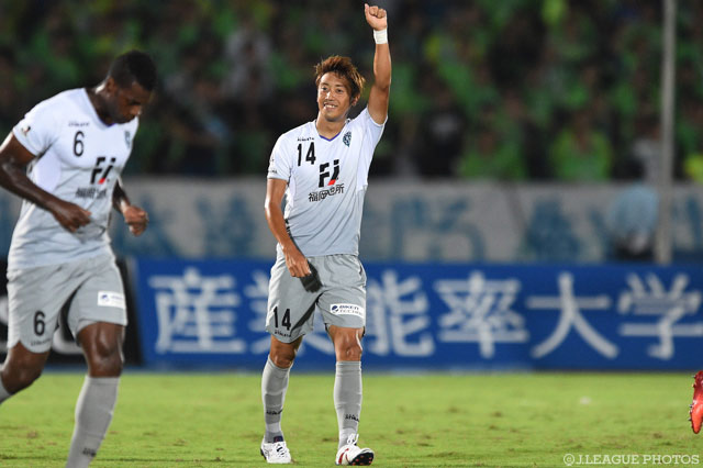 2試合連続ゴールを決めた平井 将生（福岡）【明治安田Ｊ１ 2nd 第12節 湘南vs福岡】