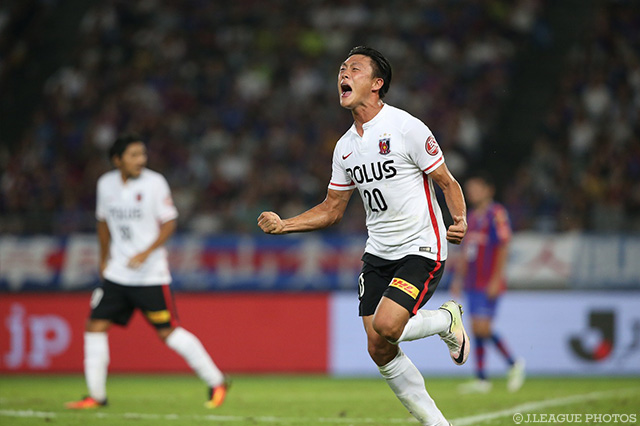 77分に同点ゴールを決めた途中出場の李 忠成（浦和）【明治安田Ｊ１ 2nd 第12節 FC東京vs浦和】