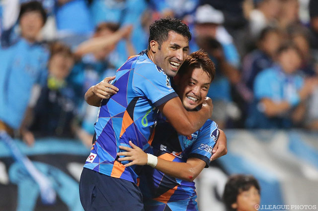 2得点で今季リーグ戦通算得点数を12としたイバ（横浜FC）【明治安田Ｊ２ 第32節 横浜FCvs京都】