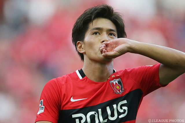 今季リーグ戦初ゴールを決めた高木 俊幸（浦和）【明治安田Ｊ１ 2nd 第13節 浦和vs広島】