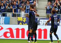 一時は勝越しとなるゴールを決めた長沢 駿（G大阪） 【明治安田Ｊ１ 2nd 第13節 Ｇ大阪vsFC東京】