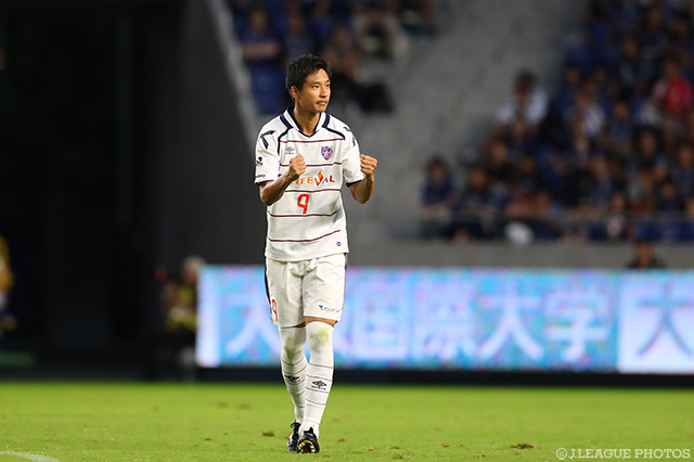 90分に勝越しのゴールを決めた途中出場の平山 相太（FC東京） 【明治安田Ｊ１ 2nd 第13節 Ｇ大阪vsFC東京】