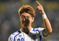 チームを勢いづける先制点を奪取した堂安 律（Ｇ大23）【明治安田Ｊ３ 第23節 栃木vsＧ大23】