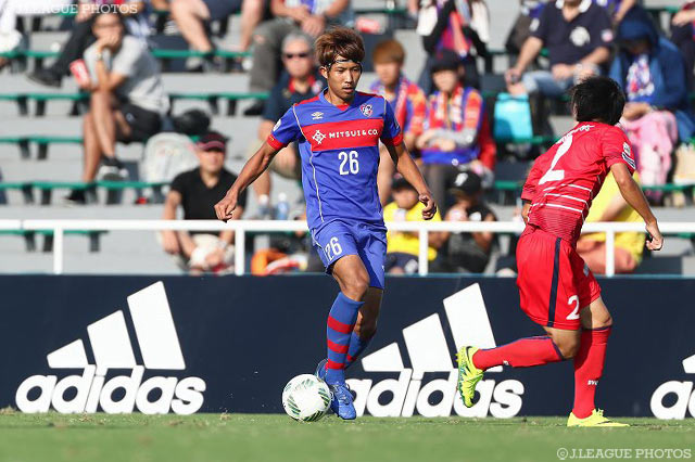 2点目をアシストした柳 貴博（Ｆ東23）【明治安田Ｊ３ 第24節 Ｆ東23vsYS横浜】