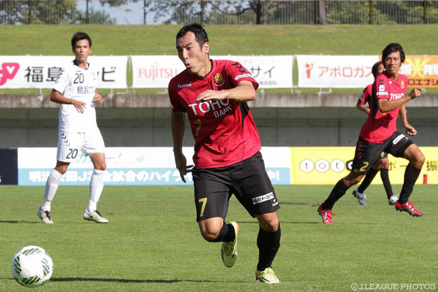 36分に同点ゴールを決めた茂木 弘人（福島）【明治安田Ｊ３ 第24節 福島vs鳥取】