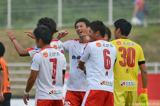 8試合ぶりの勝利を挙げた熊本【明治安田Ｊ２ 第34節 山口vs熊本】