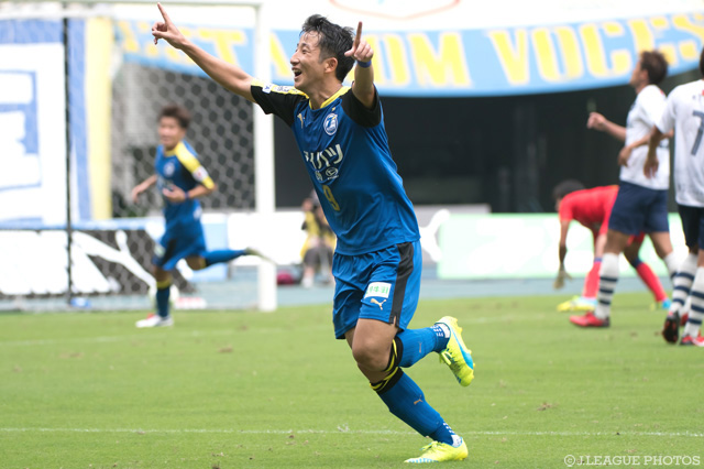 今季10得点目が貴重な決勝点となった後藤 優介（大分）【明治安田Ｊ３ 第24節 大分vs鹿児島】