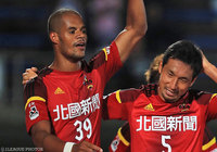 Ｊリーグ初得点となる決勝点を奪取したダビ（金沢）【明治安田Ｊ２ 第35節 金沢vs山口】