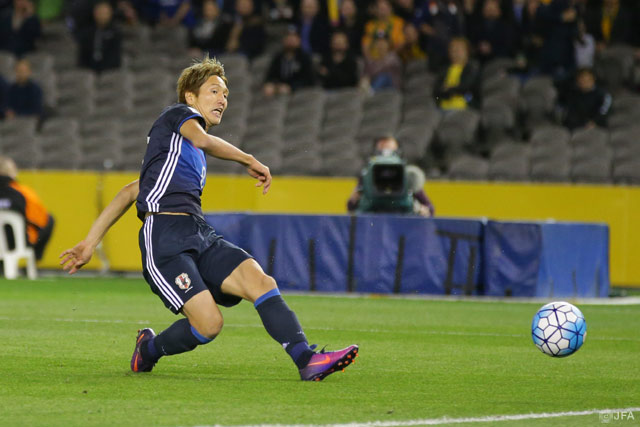 3試合連続のゴールを決めた原口 元気（ヘルタ・ベルリン）【ロシアＷ杯 アジア最終予選 オーストラリアvs日本】