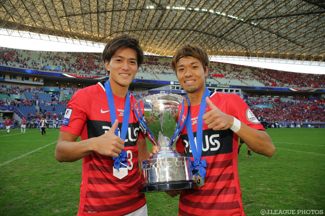 共に当初は控えから決勝の舞台を掴んだ高木 俊幸と駒井 善成（共に浦和）【ＹＬＣ 決勝 Ｇ大阪vs浦和】