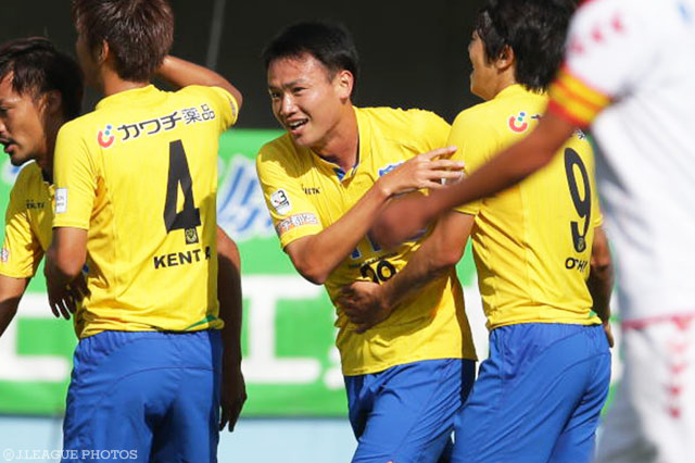 決勝ゴールを決め、快勝に貢献した島川 俊郎（栃木）【明治安田Ｊ３ 第25節 栃木vs福島】