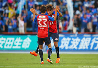 FKを頭で合わせ、先制ヘッドを押し込んだ細川 淳矢（水戸）【明治安田Ｊ２ 第36節 水戸vs横浜FC】