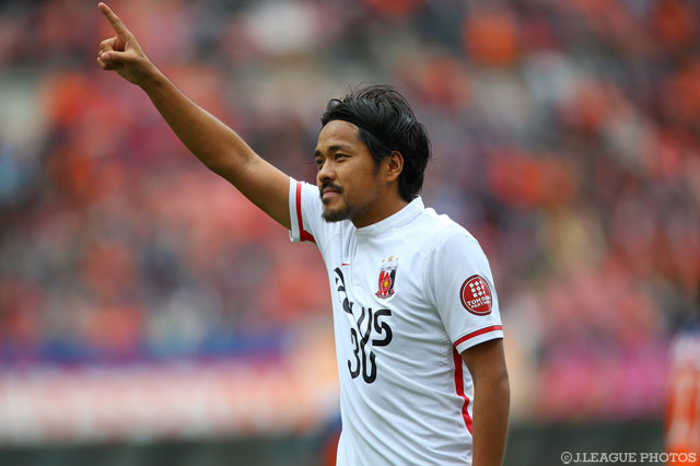 先制点をマークした興梠 慎三（浦和）【明治安田Ｊ１ 2nd 第15節 新潟vs浦和】