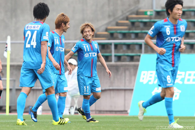 今季4点目となる得点を挙げ、勝利に貢献した 久富 賢（秋田）【明治安田Ｊ３ 第26節 Ｃ大23vs秋田】