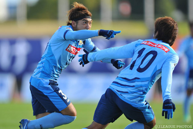 71分に値千金の先制点を奪った木島 良輔（讃岐）【２０１４ Ｊ２・Ｊ３入れ替え戦 第2戦 讃岐vs長野】