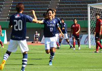 先制ゴールを挙げ、2戦連続得点の中原 優生（鹿児島）【明治安田Ｊ３ 第27節 鹿児島vs琉球】