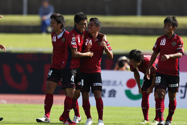 値千金の決勝ゴールを決めた平田 拳一朗（琉球）【明治安田Ｊ３ 第27節 鹿児島vs琉球】