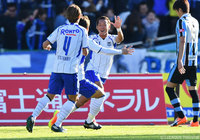 1点を返した直後に同点ゴールを奪取した井手口 陽介（Ｇ大阪）【明治安田Ｊ１ 2nd 第17節 川崎ＦvsＧ大阪】